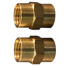 2 Pack Milton S643 Female Hex Coupling Brass Fitting 