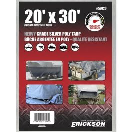 Bomgaars : Erickson Heavy-Grade Poly Tarp, Silver : Tarps