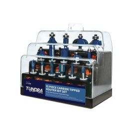 Bomgaars : Century Drill Trundra Carbide Tipped Router Bit Set, 15