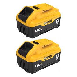 Bomgaars DEWALT Premium XR 6 AH Lithium Ion Battery 20V MAX 2 pack Batteries