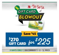 Gift Card Blow Out