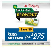 Gift Card Blow Out