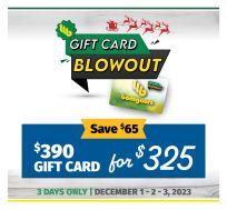 Gift Card Blow Out