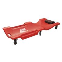 BIG RED Rolling Garage / Shop Creeper Plastic Mechanic Cart With Padded Headrest, TRP6240, 40 IN