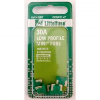 Littelfuse Low Profile Mini Fuse, 58vdc, 30a, LMIN030.VP