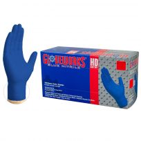 Gloveworks Industrial Grade 
Heavy Duty Nitrile Gloves, Royal Blue, 100-Count, GWRBN46100, Large