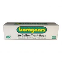 Bomgaars Trash Bags, Black, 50 Count, BOM30B, 30 Gallon