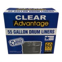 Jadcore Drum Liners, Clear, 60 Count, DL55C-DP, 55 Gallon