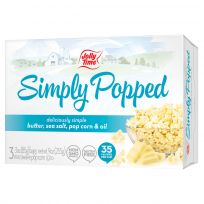 Jolly Time Simply Popped Microwave Popcorn, Butter, 3-Pack, 769, 3 OZ
