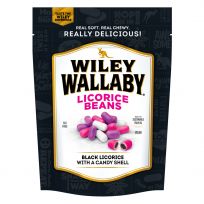 Wiley Wallaby Black Licorice Beans, 121176, 10 OZ