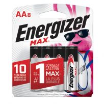 Energizer Max Alkaline Battery, 8-Pack, E91MP-8, AA