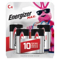 Energizer Max Alkaline Battery, 4-Pack, E93BP-4, C