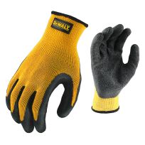 DEWALT Textured Rubber Coated Gripper Glove, 3-Pack, DPG70L-3PK, Yellow, Large