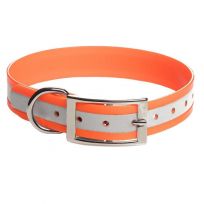 Mendota Pet Duraflect Synthetic Collar, 63316, Orange, 1 IN x 16 IN