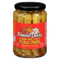 Famous Dave's Spicy Pickle Spears, 61308, 24 OZ