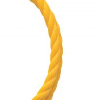Koch Industries Poly Twisted Rope Yellow, 1/4 IN Diameter, 5000845, Bulk - Price Per Foot