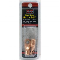 K-T Industries Cable Lug Size, 2-Pack, Copper, 1 Cable, 3/8 IN, 2-2346