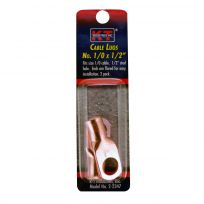 K-T Industries Cable Lug Size, 2-Pack, Copper, 1/0 Cable, 1/2 IN, 2-2347