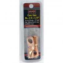 K-T Industries Cable Lug Size, 2-Pack, Copper, 2/0 Cable, 1/2 IN, 2-2349