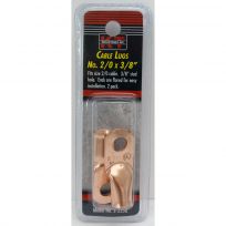 K-T Industries Cable Lug Size, 2-Pack, Copper, 2/0 Cable, 3/8 IN, 2-2350