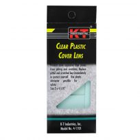 K-T Industries Clear Plastic Cover Lens, 4-1101, 2 IN x 4 IN