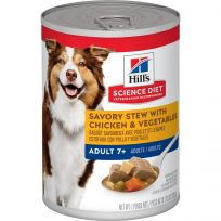 Hill's Science Diet Adult 7+ Savory Stew With Chicken & Vegetables Canned Dog Food, 1433, 12.8 OZ Can