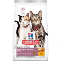 HILL'S SCIENCE DIET ADULT MULTIPLE BENEFIT FOR MULTI-CAT HOUSEHOLDS CHICKEN RECIPE DRY CAT FOOD  15.