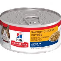 Hill's Science Diet Adult 7+ Savory Chicken Entre Canned Cat Food, 4541, 5.5 OZ Can