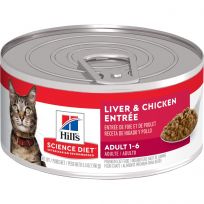 HILL'S SCIENCE DIET ADULT LIVER & CHICKEN ENTRE CANNED CAT FOOD  5.5 OZ  24-PACK