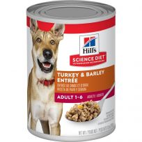 Hill's Science Diet Adult 1-6 Canned Dog Food, Turkey & Barley Entre, 7038, 13 OZ Can