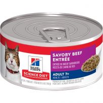 Hill's Science Diet Adult 7+ Savory Beef Entre Canned Cat Food, 7400, 5.5 OZ Can