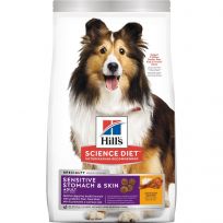 Hill's Science Diet Adult Sensitive Stomach & Skin Chicken Meal & Barley Dry Dog Food, 8860, 15.5 LB Bag