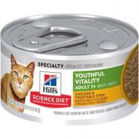 Hill's Science Diet Adult 7+ Youthful Vitality Chicken & Vegetable Stew Canned Cat Food, 10767, 2.9 OZ Can