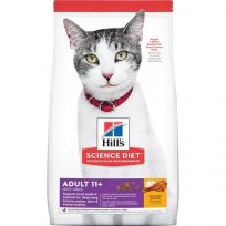 HILL'S SCIENCE DIET ADULT 11+ AGE DEFYING CHICKEN RECIPE DRY CAT FOOD  3.5 LB BAG
