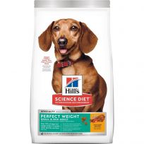 Hill's Science Diet Adult Small & Mini Breed Perfect Weight Chicken Recipe Dry Dog Food, 3821, 4 LB Bag