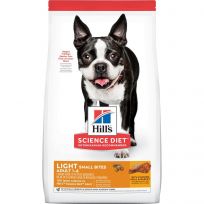 Hill's Science Diet Adult 1-6 Light Small Bites With Chicken Meal & Barley Dry Dog Food, 8923, 15 LB Bag