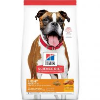 HILL'S SCIENCE DIET ADULT LIGHT WITH CHICKEN MEAL & BARLEY DRY DOG FOOD  17.5 LB BAG
