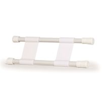Camco RV Cupboard Double Bar Set, 10 IN - 17 IN, 44093, White
