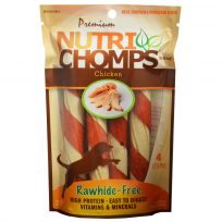 Nutri Chomps Twist Milk Flavor with Chicken Wrap Dog Chews, NT001V