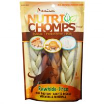 Nutri Chomps Braid Assorted Flavors Dog Chews, NT015V