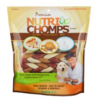 Nutri Chomps Mixed Ply Braids Dog Chews, NT055V