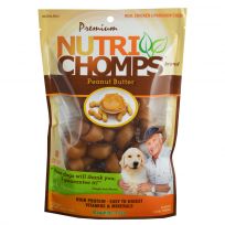 Nutri Chomps Mini Knot Pb Flavor Dog Chews, NT064V