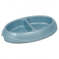 Petmate Ultra Lightweight Double Diner Bowl, 1 Cup per side, 23174