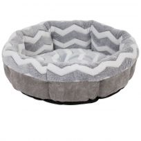 Petmate Snoozzy Hip As A Zig Zag Round Shearling, Gray / White, 21 IN, 7042701