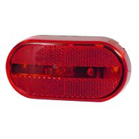Optronics Red Oval Surface Mount Marker / Clearance Light with Reflex Lens, MC31RS