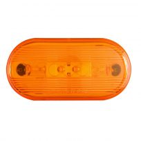 Optronics Yellow Oval Surface Mount Dual-Bulb Marker / Clearance Light; PC Rated, MC66AS