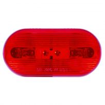 Optronics Red Oval Surface Mount Dual-Bulb Marker / Clearance Light; PC Rated, MC66RS