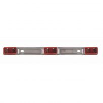 Optronics Red Surface Mount Identification Light Bar with Stainless Steel Base, MC97RK