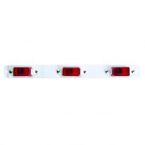 Optronics Red Surface Mount Identification Light Bar with White Finished Steel Base, MC99RK