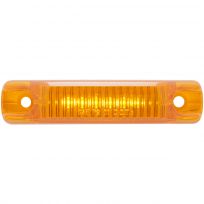 Optronics 6-LED Yellow Surface Mount Thinline Marker / Clearance Light; Hard Wired, MCL66AS